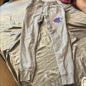 Champion Heather Gray Joggers with Logo Patch